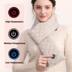 USB Electric Heating Scarf – 3-Gear Smart Thermal Neck Brace & Heated Shawl for Men & Women | Sufiyana Store