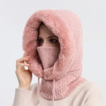 Winter Thick Plush Hat with Scarf – Windproof Warm Knit Hooded Hat for Women | Sufiyana Store - Image 8