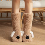 Cute Cartoon Dog Floor Socks – Winter Warm Non-Slip Plush Socks for Women | Sufiyana Store - Image 8
