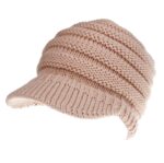 Women’s Ponytail Beanie Tail Hat – Winter Warm Non-Slip Knit Messy Bun Visor Cap for Women | Sufiyana Store - Image 3