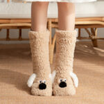 Cute Cartoon Dog Floor Socks – Winter Warm Non-Slip Plush Socks for Women | Sufiyana Store - Image 2